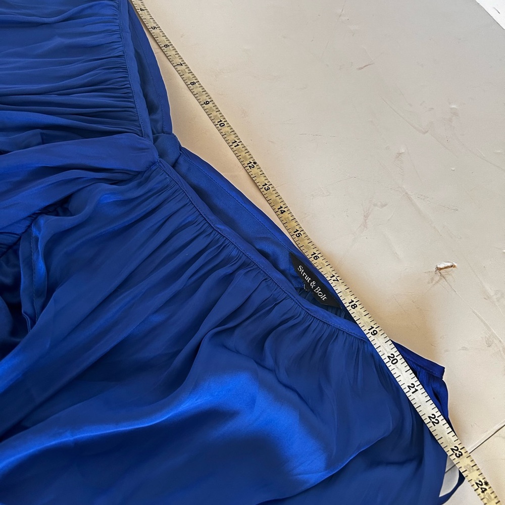Chic Royal Blue Long Sleeve Dress - Picture 8 of 9